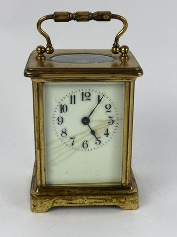 Pendulette de voyage - Antique Laiton - 1850-1900, Antiek en Kunst