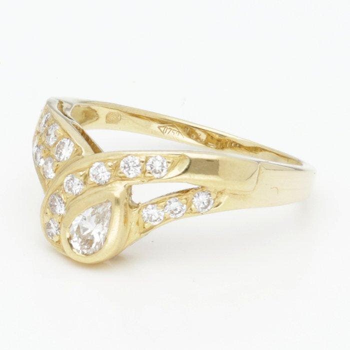 Bague - 18 carats Or jaune Diamant (Naturelle), Bijoux, Sacs & Beauté, Bagues
