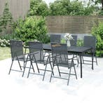 vidaXL Tuintafel 200x100x72 cm staalgaas antracietkleurig, Tuin en Terras, Verzenden, Nieuw