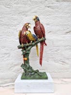Sculpture, Parrot family - 41 cm - Bronze, Marbre, Antiquités & Art