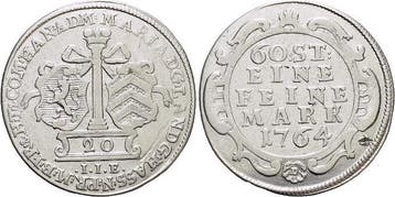 20 Kreuzer 1764 Hanau-muntenberg Wilhelm Ix von Hessen-ka..., Verzenden, België