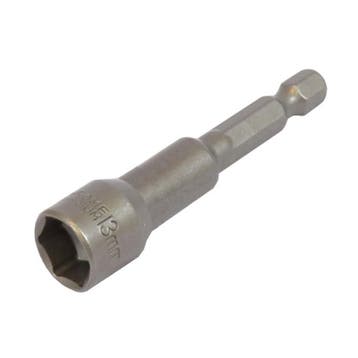 Dop bit adapter 1/4 sleutelwijdte 13 mm. lengte 65 mm. -, Ophalen of Verzenden, Nieuw