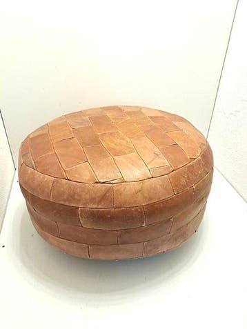 Pouf - Cuir - Patchwork