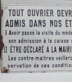 Tout Ouvrier Devra Pour Etre Admis Dans Nos Etablissements -