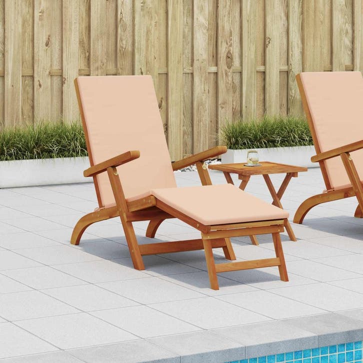 vidaXL Ligstoel die kan leunen en vouwen 55 x 146 x 91 cm, Jardin & Terrasse, Chaises longues, Envoi
