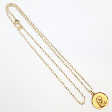 Collier avec pendentif - 18 carats Or jaune