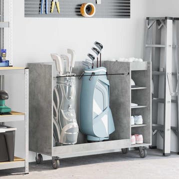 vidaXL Golfkast met wiel Effen Beton Grijs 120 x 45 x 98 cm, Sport en Fitness, Verzenden, Nieuw
