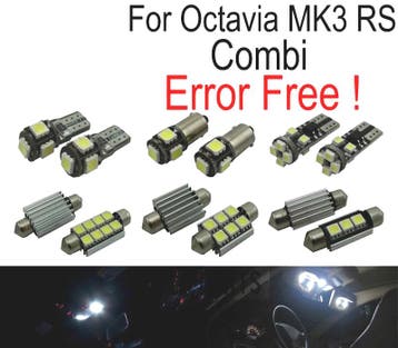 Kit 13 Ampoules Led Intérieur Pour Skoda Octavia 3 Mk III Rs, Verzenden, Nieuw