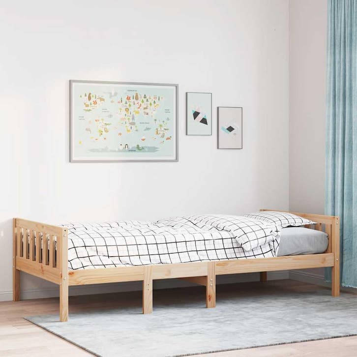 vidaXL Kinderbed zonder matras massief grenenhout 90x190 cm, Maison & Meubles, Chambre à coucher | Lits, Envoi