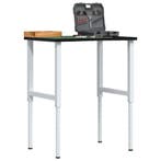 vidaXL Werkbank 80x60x(71,5-98) cm eikenhout donkerbruin, Doe-het-zelf en Bouw, Verzenden, Nieuw