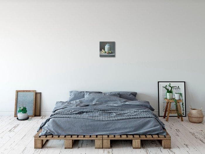 Hildegard Stehr - stilleven met walnoten, Antiek en Kunst, Kunst | Schilderijen | Modern