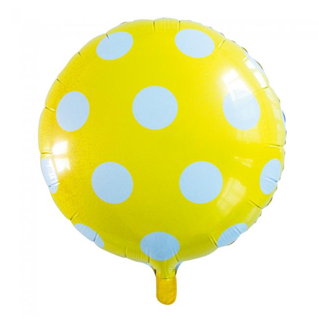Helium Ballon Stippen Geel 45cm leeg, Hobby en Vrije tijd, Feestartikelen, Nieuw, Verzenden
