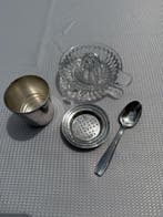 Christofle - Bestekset (4) - Verzilverd, Glas -