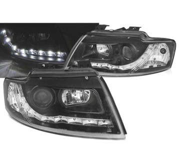 PHARES AUDI A4 B6 00-04 FEUX DE JOUR À LED FOND NOIR, Autos : Pièces & Accessoires, Verzenden