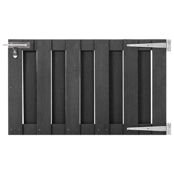 vidaXL Poort 100x60 cm HKC grijs, Verzenden, Nieuw
