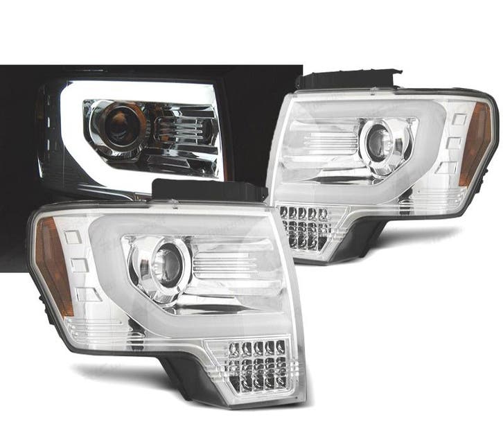 PHARES POUR FORD F150 08-14 LED CHROMÉ, Autos : Pièces & Accessoires, Éclairage, Envoi