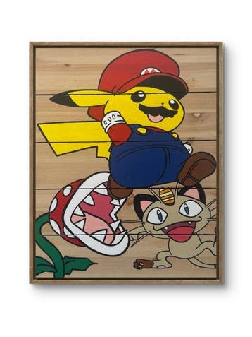 isem (1985) - Pikachu X mario X pokemon ( size 50x40cm )