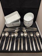 Eetservies - KLM Bordjes - Schaaltjes - Verzilverd bestek -