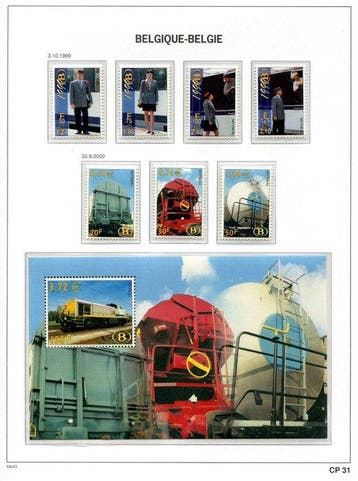 België 1996/2007 - Verzameling Spoorwegvignetten op Davo, Gestempeld