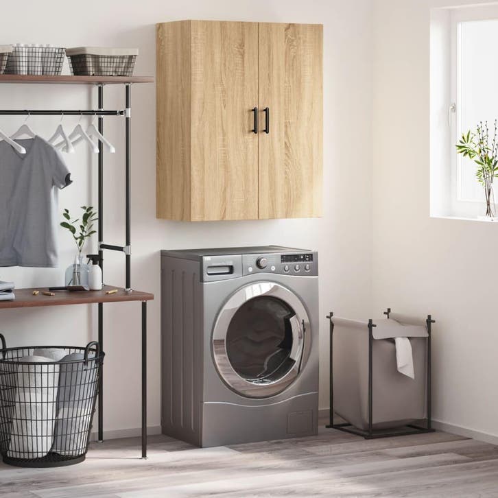 vidaXL Bovenkast 69,5x34x90 cm sonoma eikenkleurig, Maison & Meubles, Armoires | Dressoirs, Envoi
