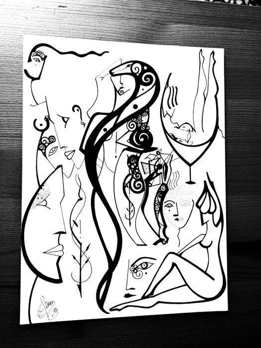 Francisco Bravo Cabrera (BODO V.) - Almas Divididas, Antiek en Kunst, Kunst | Designobjecten