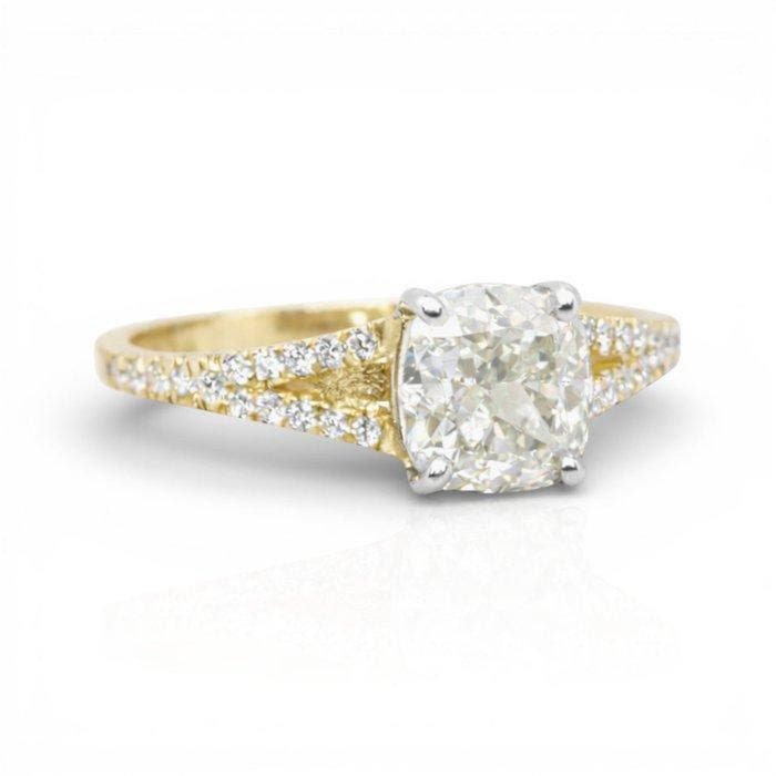 Bague - 18 carats Or jaune, Or blanc - 2.26ct. tw. Diamant, Handtassen en Accessoires, Ringen