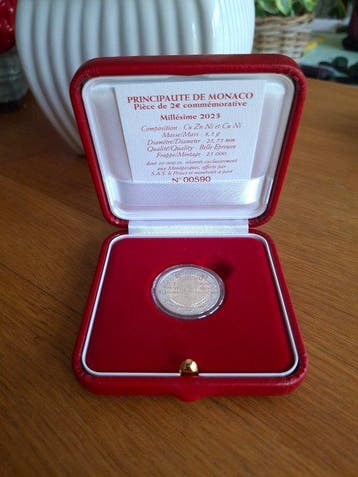 Monaco. 2 Euro 2023 Rainier III Proof, Postzegels en Munten