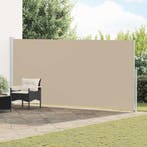 vidaXL Uittrekbaar Zijscherm Beige 600 x 220 cm Polyester, Verzenden
