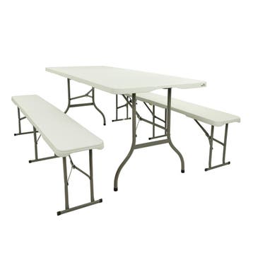 Picknickset Campingtafel vouwtafel met banken diverse model, Ophalen of Verzenden, Nieuw, Rechthoekig, Kunststof
