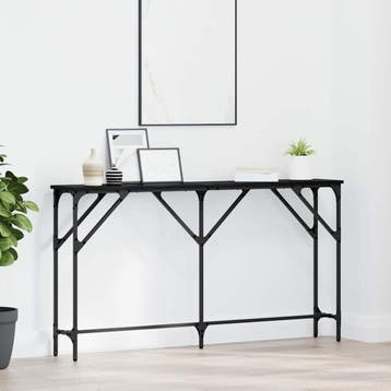 vidaXL Wandtafel Zwart eiken 140 x 23 x 75 cm, Verzenden, Nieuw