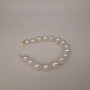 Zonder minimumprijs - Armband - 18 karaat Geel goud Parel -, Nieuw