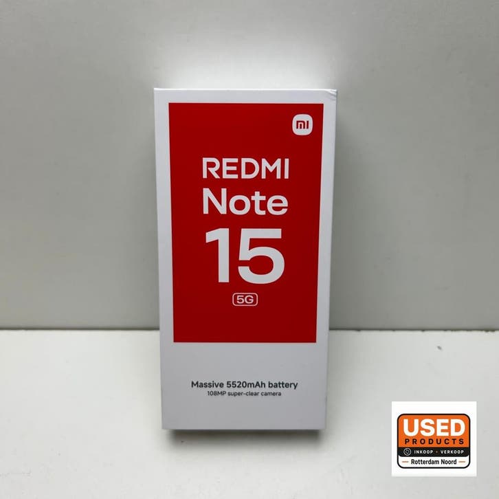 Redmi Note 15 5G 128GB Zwart Nieuw in Doos, Telecommunicatie, Mobiele telefoons | Overige merken, Gebruikt, Verzenden