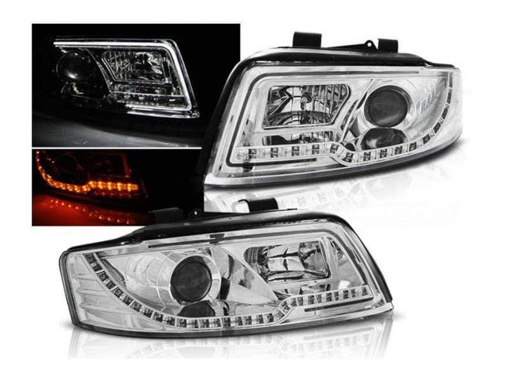 LED Tube koplampen Chrome geschikt voor Audi A4, Autos : Pièces & Accessoires, Éclairage, Envoi