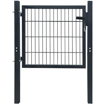 vidaXL 2D Hekpoort (Enkel) Antracietgrijs 100x80 cm, Verzenden, Nieuw
