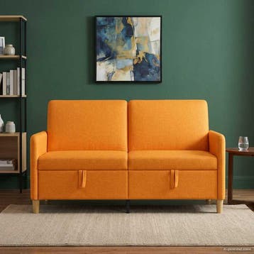 vidaXL Sofa met Opbergruimte Dongeel 152 x 78 x 87 cm, Huis en Inrichting, Verzenden, Nieuw