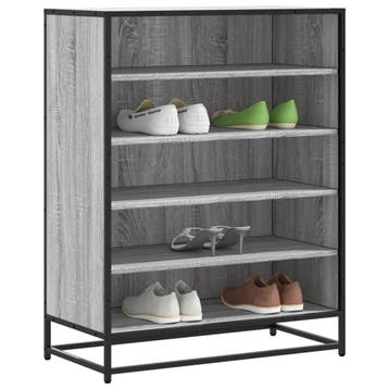 vidaXL Schoenenkast 75x38x97,5 cm bewerkt hout en metaal, Huis en Inrichting, Kasten | Schoenenkasten, Verzenden, Nieuw