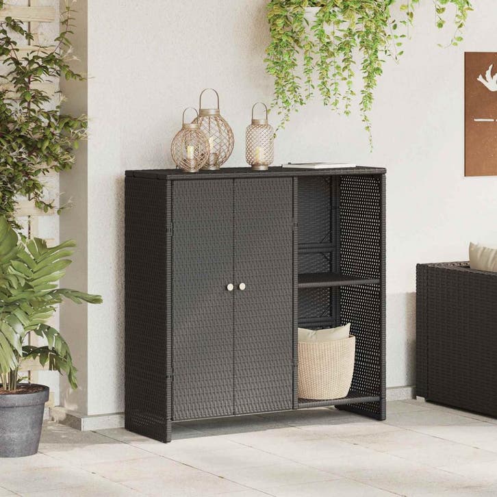 vidaXL Opbergkast met plank met opslag Zwart 100 x 36 x 102, Maison & Meubles, Armoires | Autre, Envoi