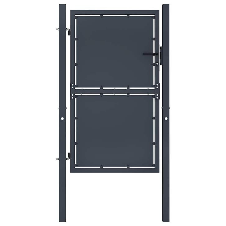 vidaXL Tuinpoort staal 100x125 cm antraciet, Tuin en Terras, Tuinpoorten, Nieuw, Verzenden