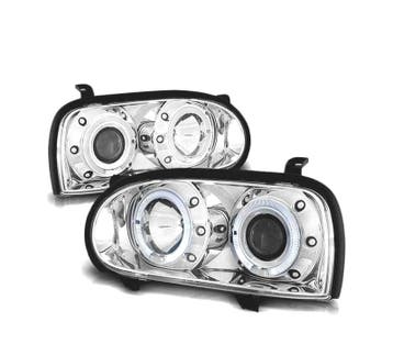 PHARES POUR VOLKSWAGEN VW GOLF 3 91-97 ANGEL EYES CHROMÉ, Auto-onderdelen, Verzenden, Nieuw