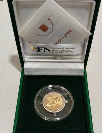 Vaticaan. 2 Euro 2018 Patrimonio Culturale Proof (Zonder