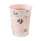 Gekleurde Bekers Team Bride 266ml 8st, Verzenden, Nieuw