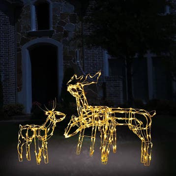 vidaXL 3-delige Kerstverlichting rendieren 229 LEDs, Verzenden