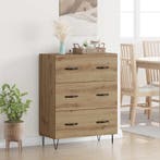 vidaXL Dressoir met lade Artisan Eiken 69,5 x 34 x 90 cm, Huis en Inrichting, Kasten | Dressoirs, Verzenden, Nieuw