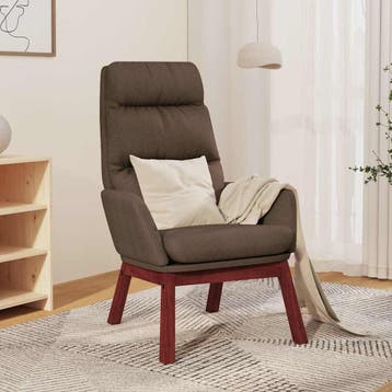 vidaXL Relaxstoel stof taupe, Verzenden, Nieuw