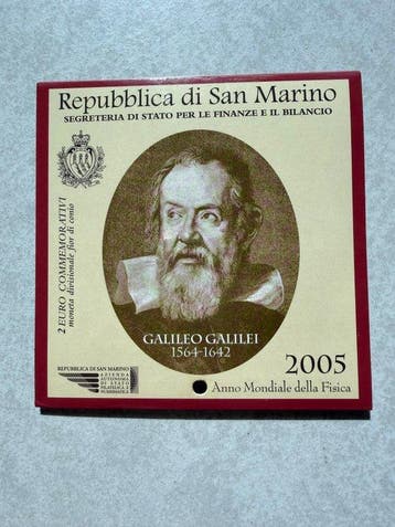 San Marino. 2 Euro 2005 Galileo Galilei (Zonder