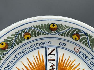 Oud Delft, Nijmegen - Bord - Aardewerk - Herinneringsbord –