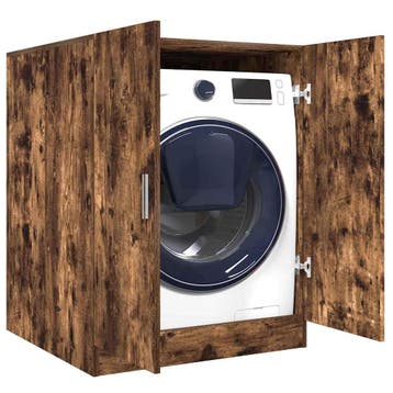vidaXL Wasmachinekast 71x71,5x91,5 cm gerookt eikenkleurig, Verzenden, Nieuw