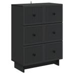 vidaXL Ladekast Zwart 66 x 34,5 x 90 cm Bewerkt hout, Verzenden