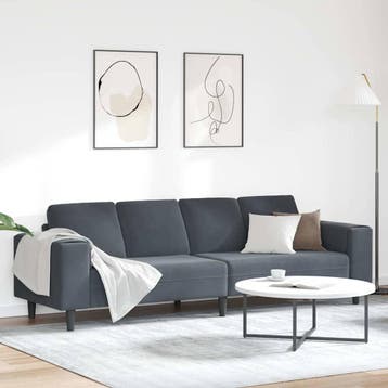 vidaXL Woonkamerbank / zetel Donkergrijs 250 x 77 x 76 cm, Verzenden, Nieuw
