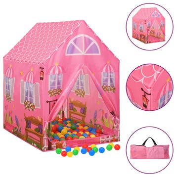 vidaXL Kinderspeeltent 69x94x104 cm roze, Verzenden